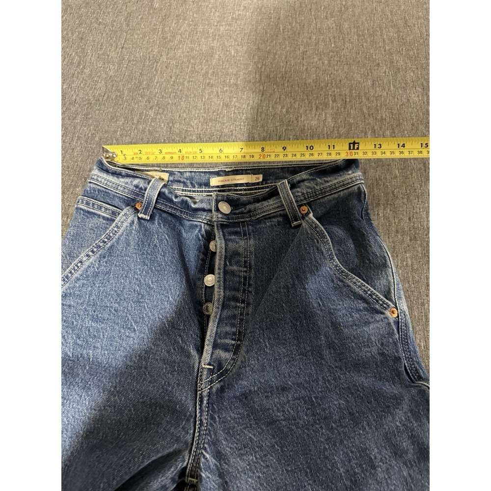 Levi's Premium Ribcage Straight Cargo Style Jeans Sz 26 - Picture 5 of 13